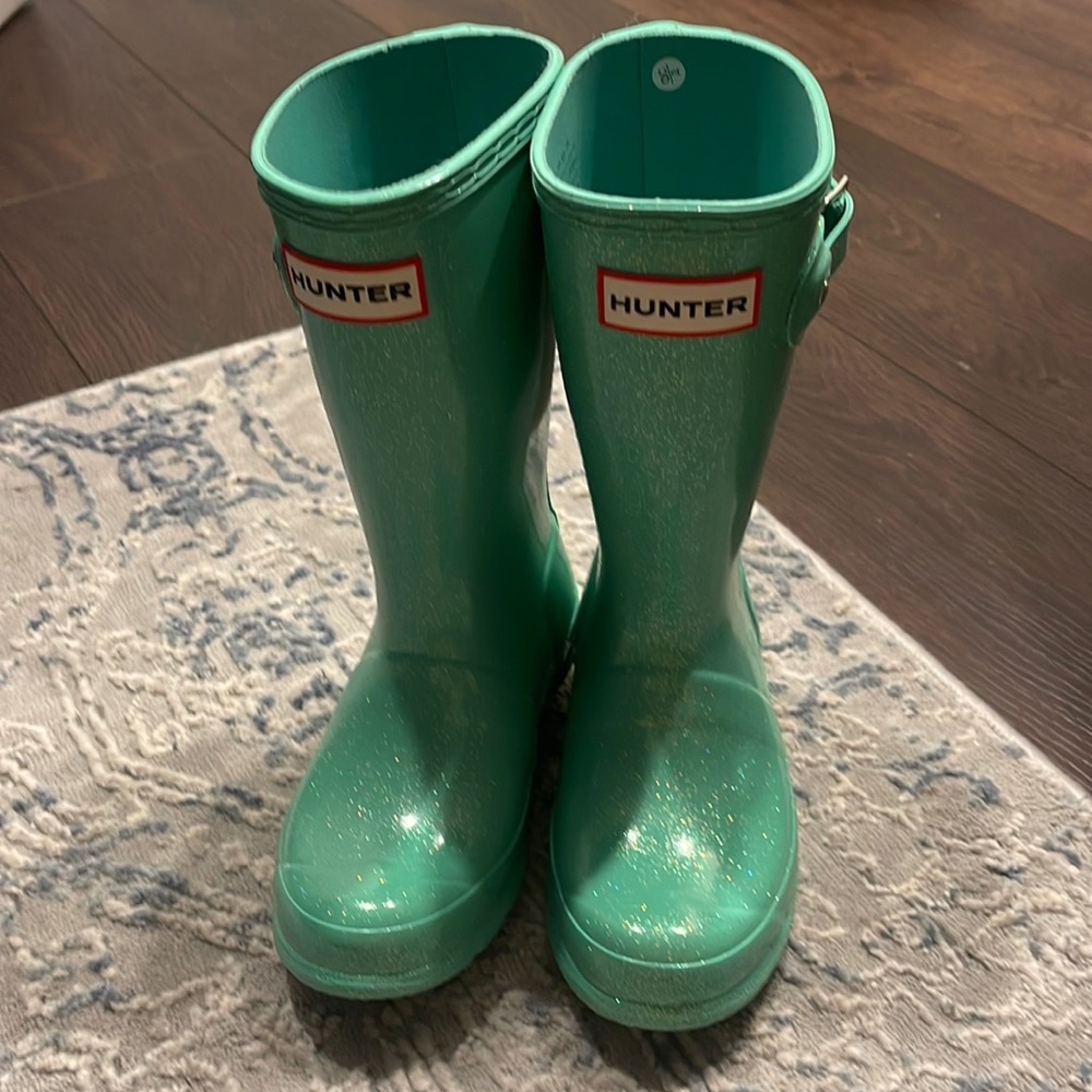 Mint Green Hunter boots